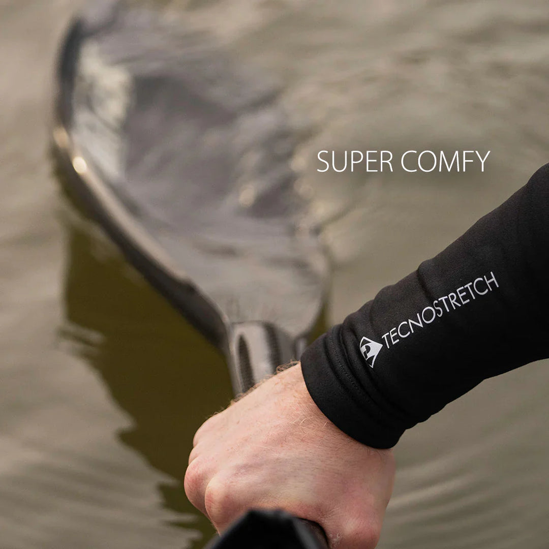 Férfi hosszú ujjú, Tecnostretch™ Performance evezős aláöltözet - Fekete, közelről 3.