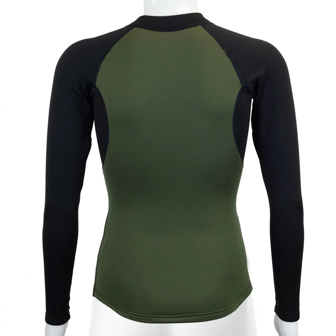 Férfi hosszú ujjú, Tecnostretch™ Performance evezős aláöltözet - Zöld, hátulról 1.